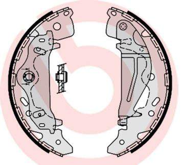 Купить S30521 Brembo Задние барабанные тормозные колодки