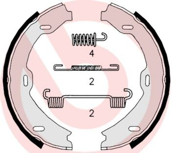 Тормозные колодки стояночного тормоза Brembo S50518 цена, от 31.77 USD