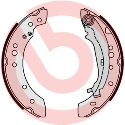 Купить S54521 Brembo Задние барабанные тормозные колодки