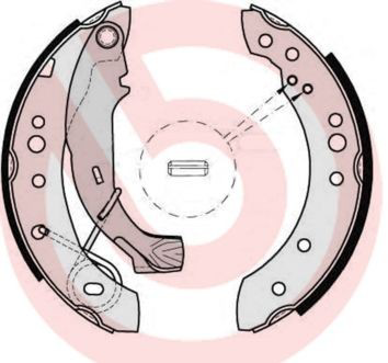 Задние барабанные колодки S61526 Brembo
