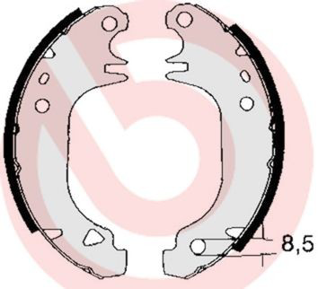 Задние барабанные колодки S61535 Brembo