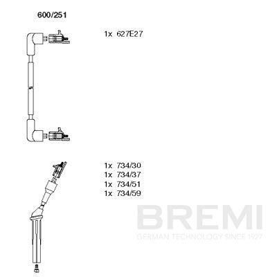 600251 Bremi Провода высоковольтные