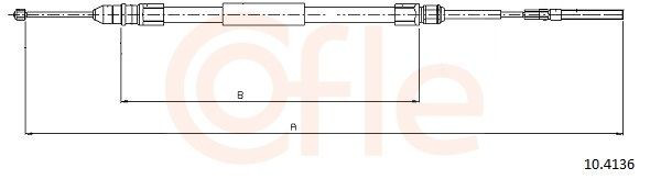 Трос ручного тормоза задний Cofle 104136 цена, от 13.69 USD