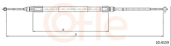 Задний трос ручника Cofle 104159 цена, от 13.43 USD