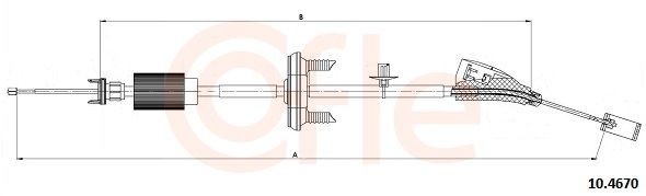 Трос ручного тормоза передний Cofle 104670 цена, от 32.69 USD