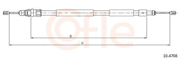 Трос ручного тормоза задний Cofle 104708 цена, от 14.84 USD