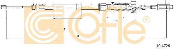Трос ручного тормоза передний Cofle 104726 цена, от 11.34 USD