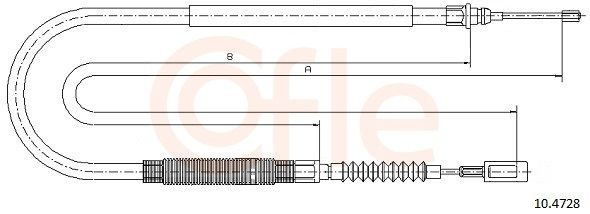 Задний трос ручника Cofle 104728 цена, от 10.51 USD