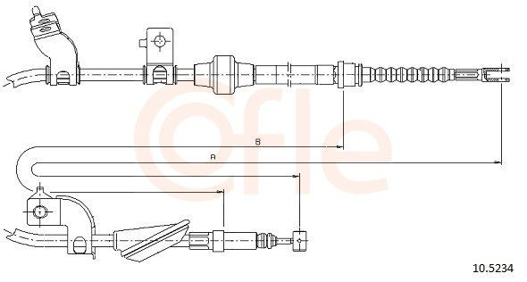 Трос ручного тормоза задний Cofle 105234 цена, от 23.73 USD