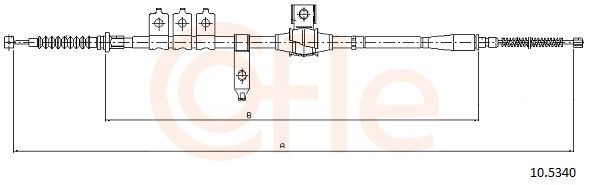 Трос ручного тормоза задний Cofle 105340 цена, от 26.71 USD