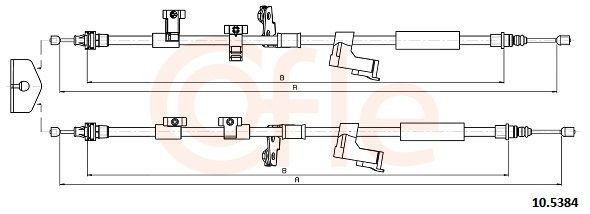 Задний трос ручника Cofle 105384 цена, от 38.21 USD