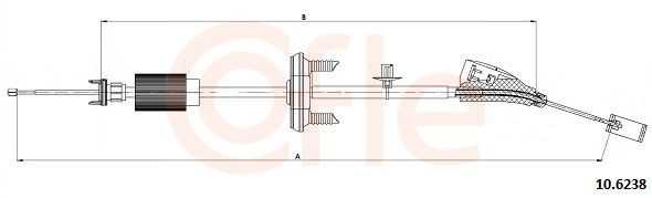 Трос ручного тормоза передний Cofle 106238 цена, от 46.22 USD