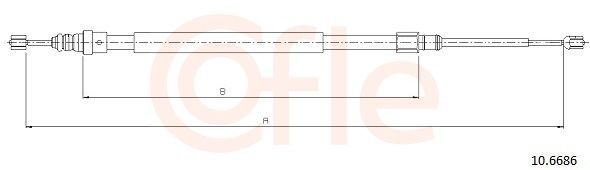 Задний трос ручника Cofle 106686 цена, от 9.84 USD
