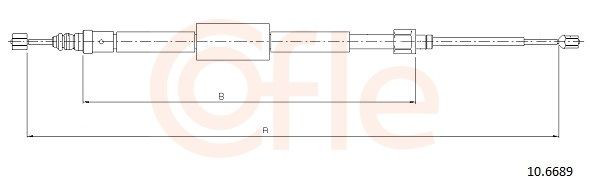 Задний трос ручника Cofle 106689 цена, от 13.07 USD