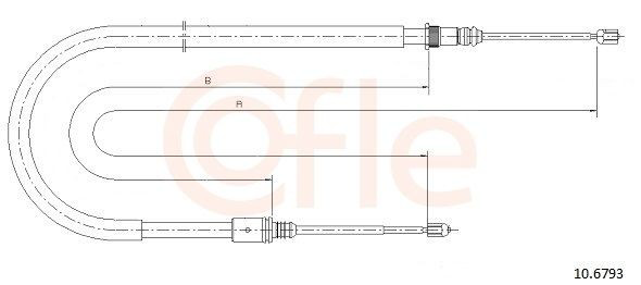 Задний трос ручника Cofle 106793 цена, от 11.84 USD