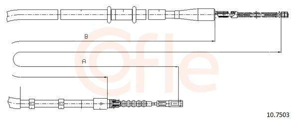 Задний трос ручника AD030235 Adriauto