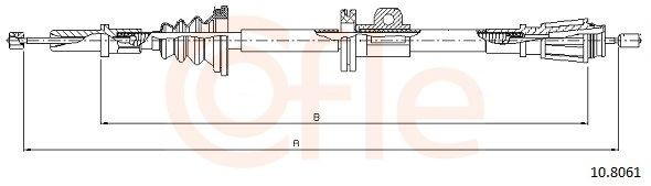 Задний трос ручника AD570226 Adriauto