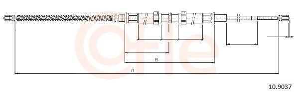 Задний трос ручника Cofle 109037 цена, от 9.01 USD