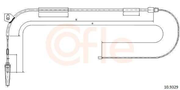 Трос ручного тормоза передний Cofle 109329 цена, от 24.39 USD