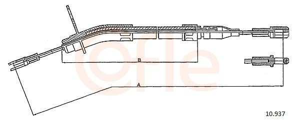 Трос ручного тормоза задний Cofle 10937 цена, от 12.45 USD