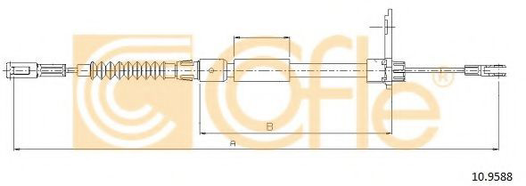 Трос ручного тормоза задний Cofle 109588 цена, от 13.48 USD