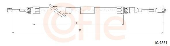 Передний трос ручника C0089B LPR