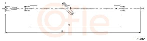 Трос ручного тормоза передний Cofle 109865 цена, от 12.25 USD