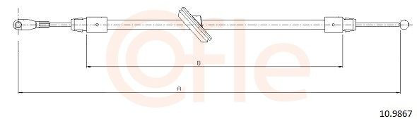Трос ручного тормоза передний Cofle 109867 цена, от 7.45 USD