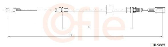 Трос ручного тормоза передний Cofle 109885 цена, от 11.27 USD