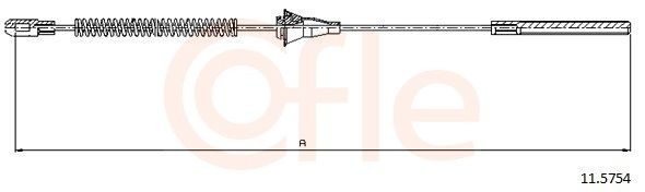 Трос стояночного тормоза задний правый Cofle 115754 цена, от 3.78 USD