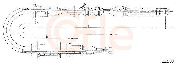 Трос стояночного тормоза задний правый Cofle 11580 цена, от 9.02 USD