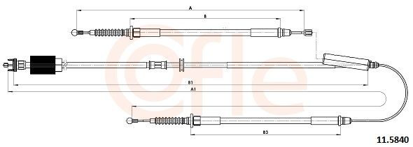 Задний трос ручника Cofle 115840 цена, от 61.99 USD