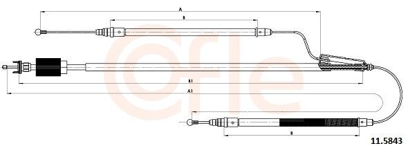 Трос ручного тормоза, комплект на авто Cofle 115843 цена, от 45.38 USD
