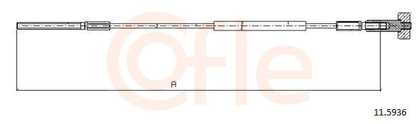 Трос ручного тормоза передний Cofle 115936 цена, от 5.69 USD