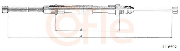 Задний трос ручника Cofle 116592 цена, от 7.82 USD