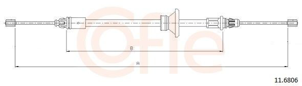 Передний трос ручника 365305512R Renault (RVI)