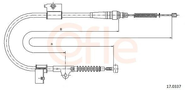 Трос ручного тормоза задний Cofle 170337 цена, от 28.43 USD