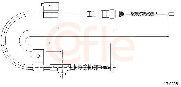 Трос стояночного тормоза задний правый Cofle 170338 цена, от 25.00 USD