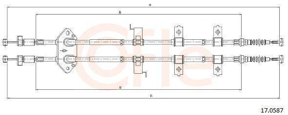 Задний трос ручника Cofle 170587 цена, от 28.84 USD