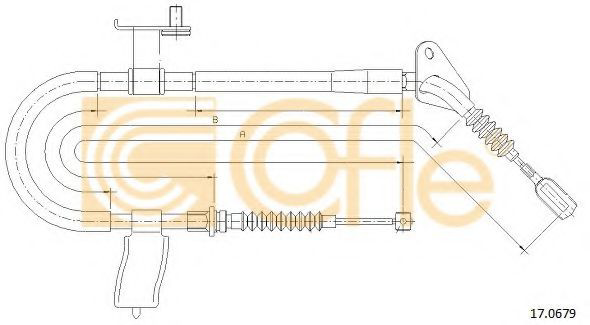 Трос ручного тормоза задний Cofle 170679 цена, от 34.36 USD