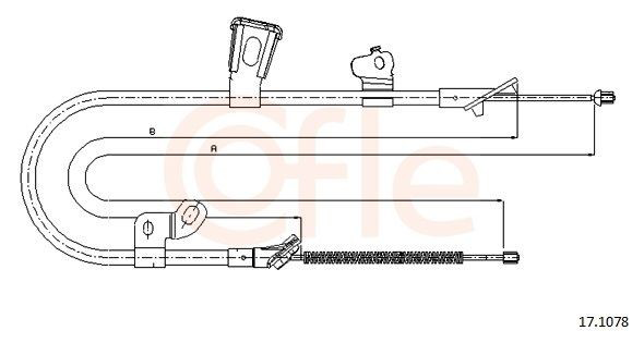 Трос ручного тормоза задний Cofle 171078 цена, от 24.48 USD