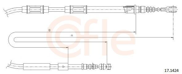 Трос ручного тормоза задний Starline LABR1822 цена, от 32.89 USD