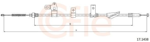 Трос ручного тормоза задний Cofle 171438 цена, от 25.68 USD