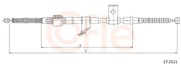 Трос ручного тормоза задний Ashika BC511 цена, от 24.92 USD