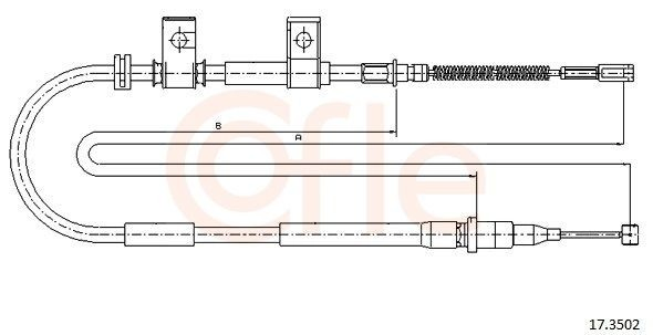 Трос ручника задний правый ZAZ TF69Y0350818001
