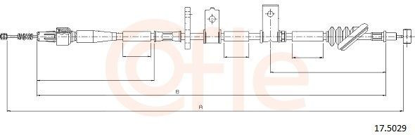 Трос ручного тормоза задний Cofle 175029 цена, от 27.91 USD