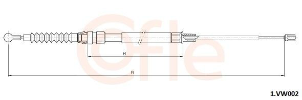 Задний трос ручника Cofle 1VK002 цена, от 11.65 USD
