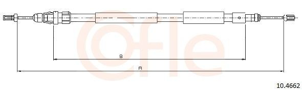 Трос стояночного тормоза задний правый Cofle 92104662 цена, от 18.55 USD