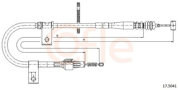 Трос ручного тормоза задний Cofle 92175041 цена, от 26.84 USD