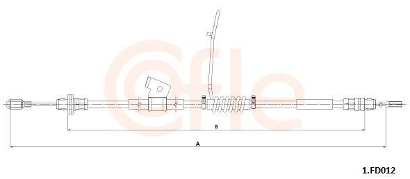 Трос ручного тормоза задний Cofle 921FD012 цена, от 34.88 USD